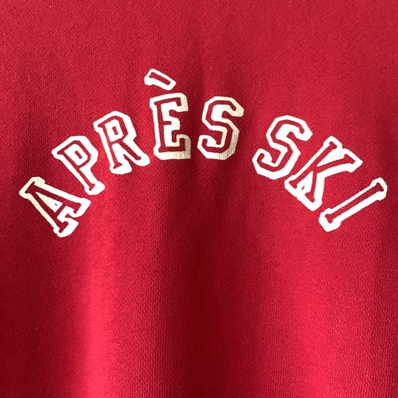 MADEWELL RED GRAPHIC APRES-SKI PLEAT LONG SLEEVE SWEATSHIRT - Picture 4 of 7